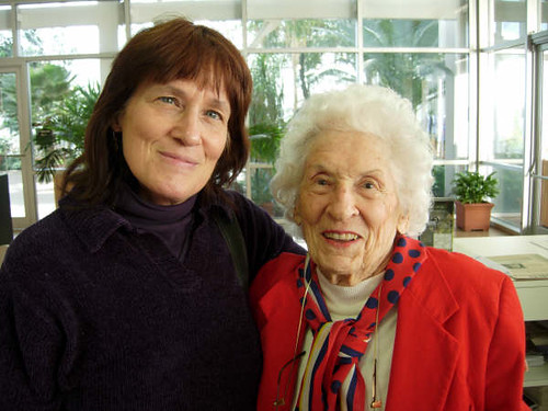 L-R Leslie Reuter and 96 years old Mom Billie Wilma Grace Baird in Bogart, GA, 22 Jan. 2009