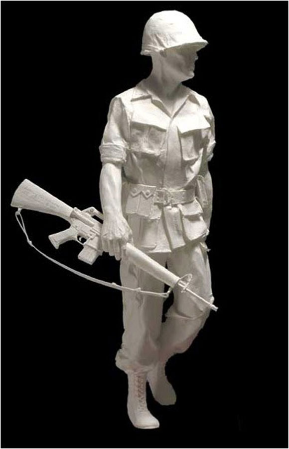 Paper Sculptures13 Cast Paper Sculptures by Allen Eckman