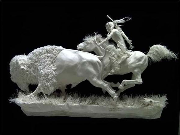 Paper Sculptures24 Cast Paper Sculptures by Allen Eckman