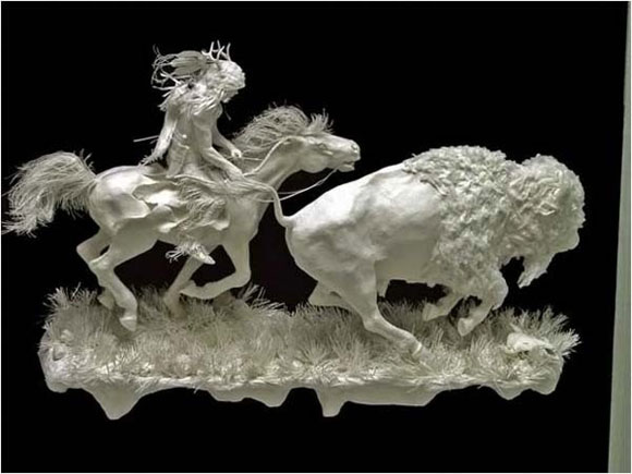 Paper Sculptures25 Cast Paper Sculptures by Allen Eckman