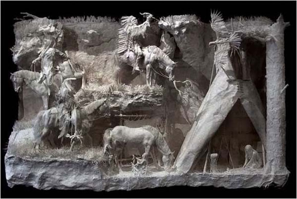 Paper Sculptures30 Cast Paper Sculptures by Allen Eckman