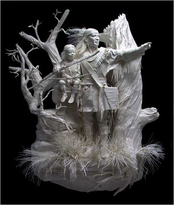 Paper Sculptures40 Cast Paper Sculptures by Allen Eckman