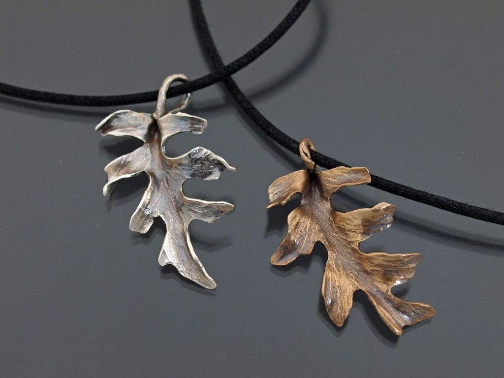 leaf jewelry copper bronze13 Copper and Bronze Leaf Jewelry Steel Artwork