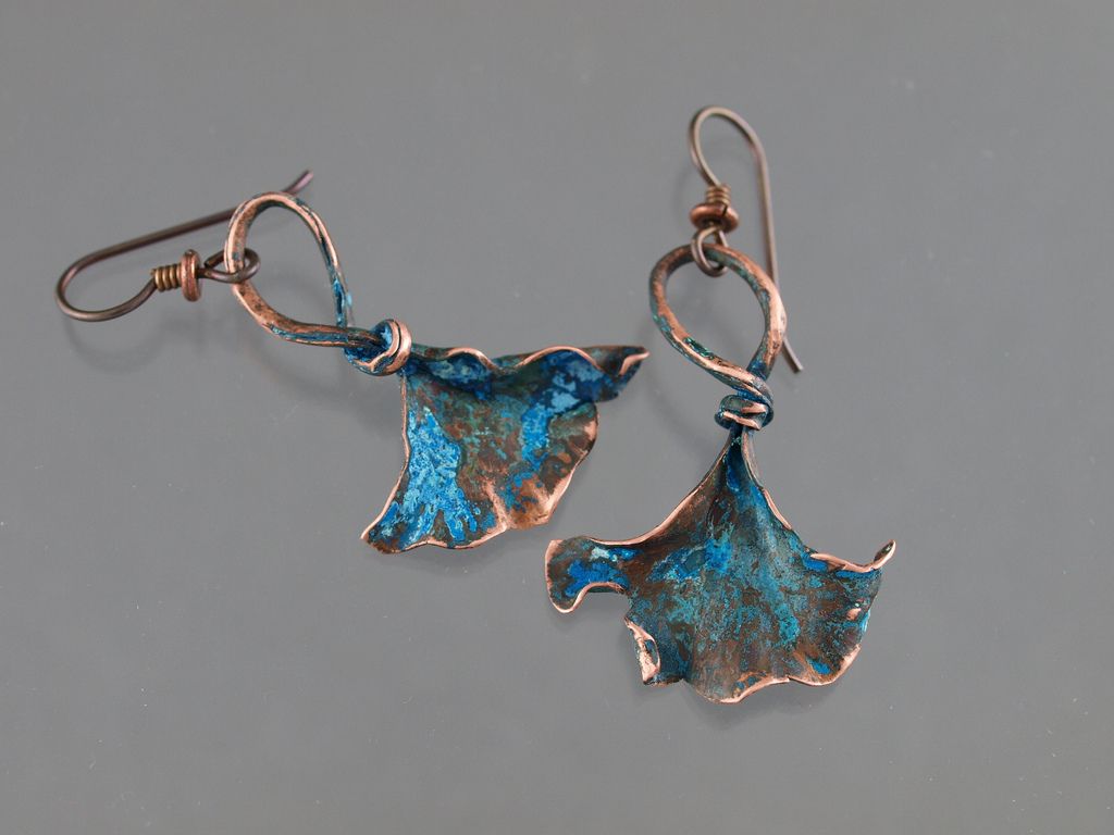 leaf jewelry copper bronze5 Copper and Bronze Leaf Jewelry Steel Artwork