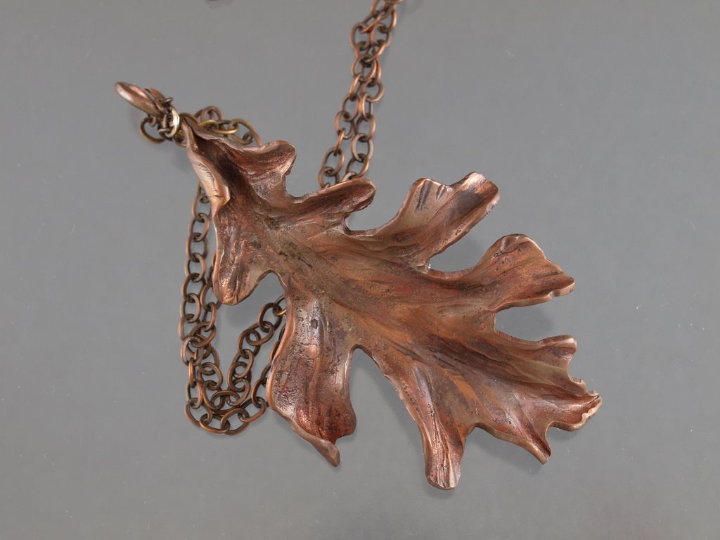 leaf jewelry copper bronze7 Copper and Bronze Leaf Jewelry Steel Artwork