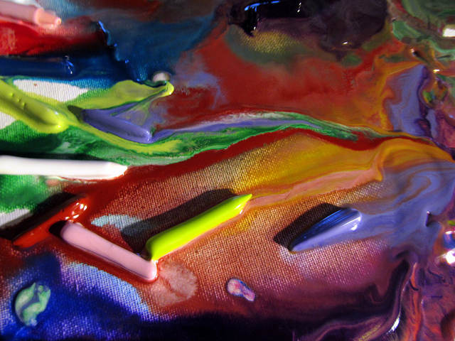 melted crayon art  2 4 Creative Crafts To Do With Your Kids