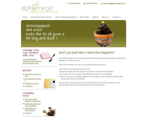 5 Best 404 Error Web Pages