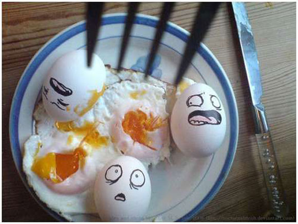 8 Funny eggs