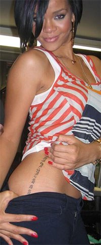 rihanna tattoo10 Rihanna tattoo pictures