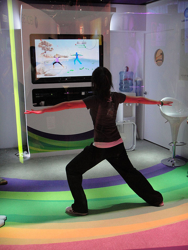 E3 2010 Xbox 360 Kinect Your Shape Fitness Evolved demo booth